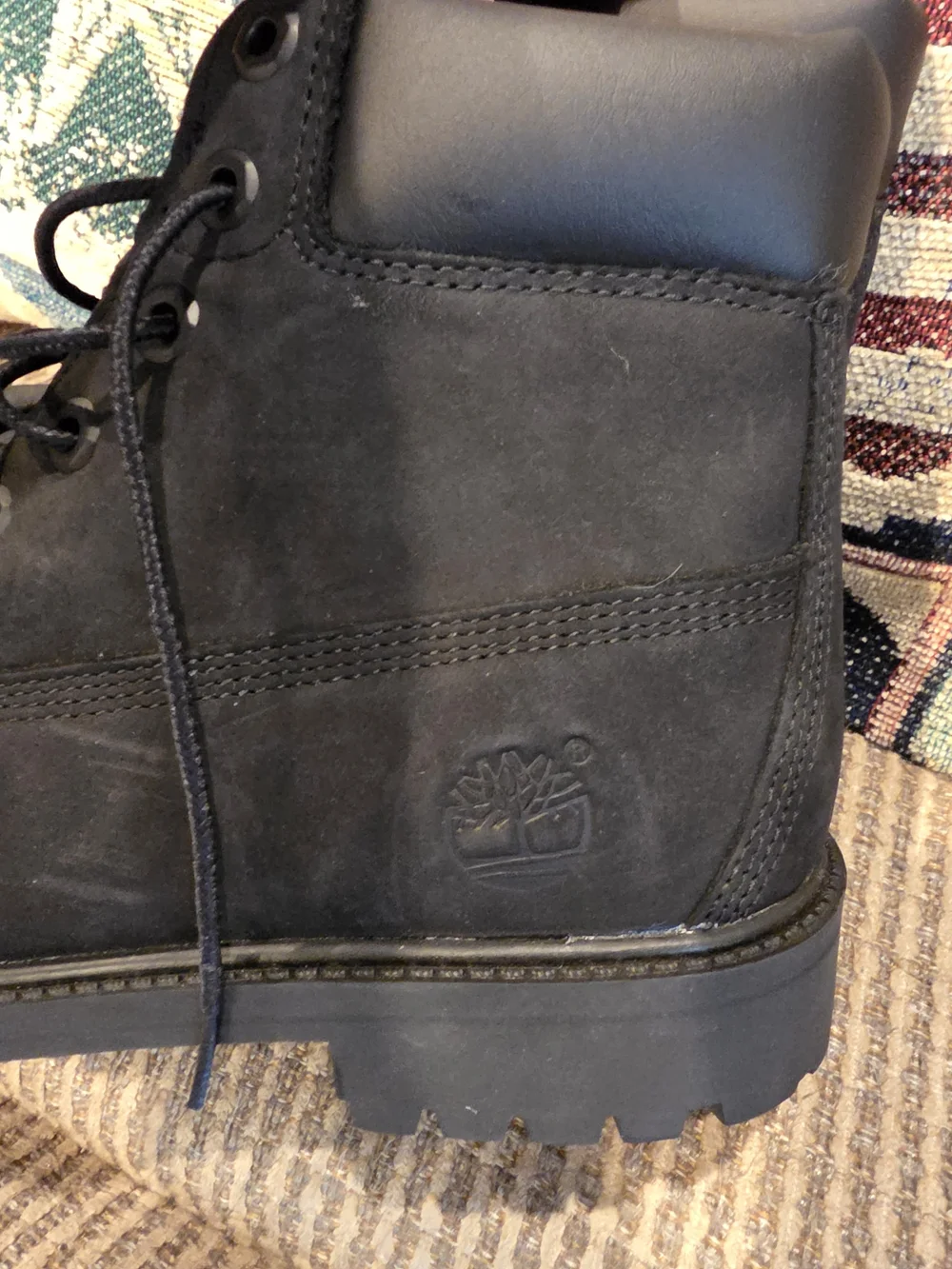 Timberland Men's Black Lace-Up Work Boots